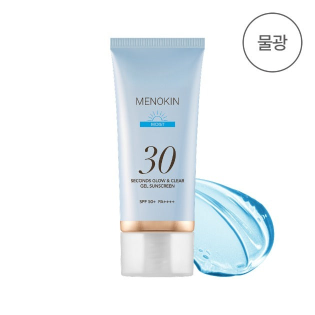 MENOKIN 30 Secondes Gel Crème Solaire Glow & Clear Moist SPF50+ 50 ml