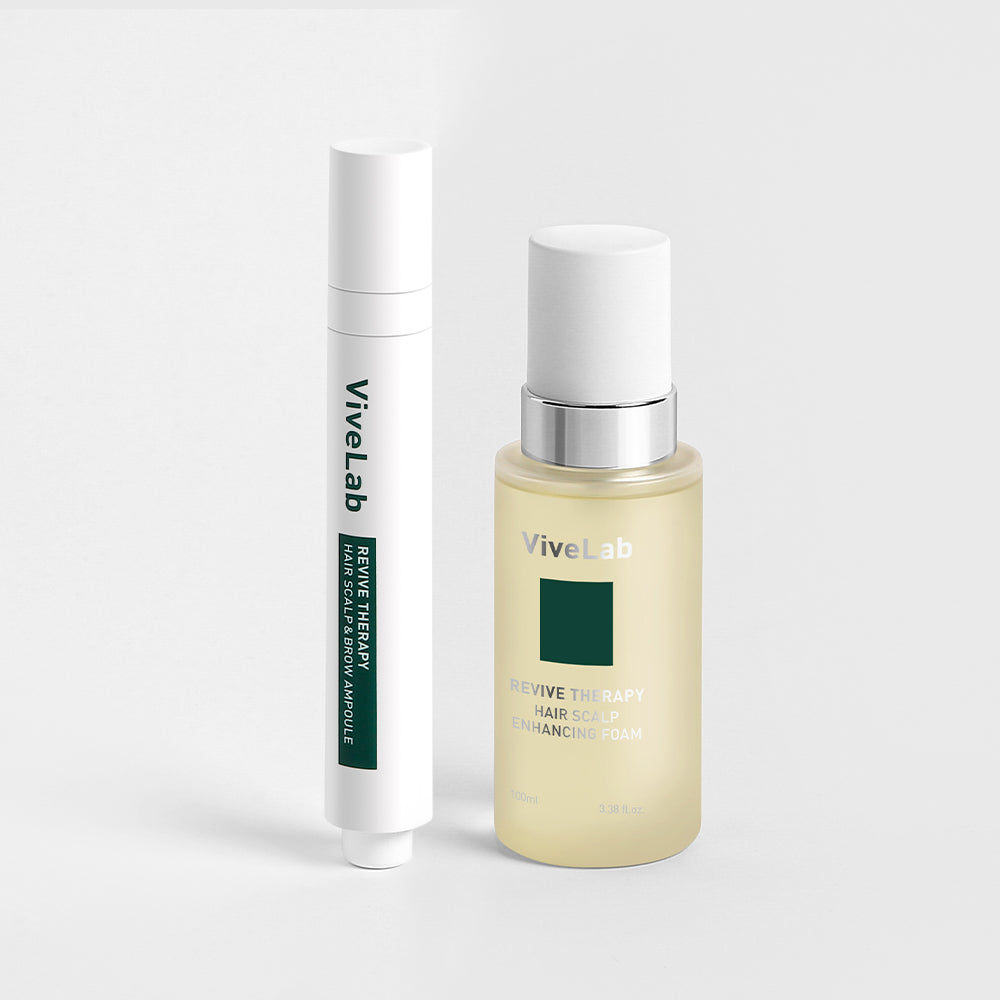 VIVELAB Revive Therapy Ampoule & Enhancing Foam Set - coffret cheveux coréen