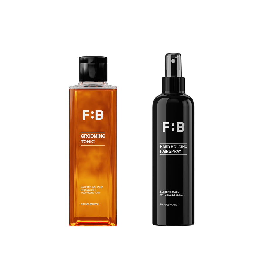 FORBEAUT Hard Holding Hair Spray & Grooming Tonic Set