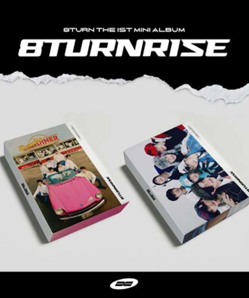 8TURN - The 1st Mini Album [8TURNRISE] (Set of 2) - Album Kpop par 8TURN, visuel avec 2 pochettes sur fond noir