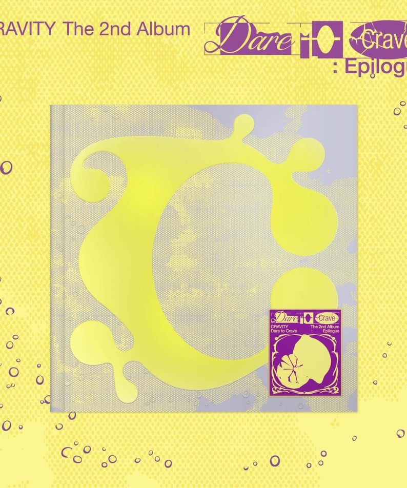 CRAVITY - The 2nd Album [Dare to Crave : Epilogue] Standard (Limited) - Album Kpop : cover jaune et dorée