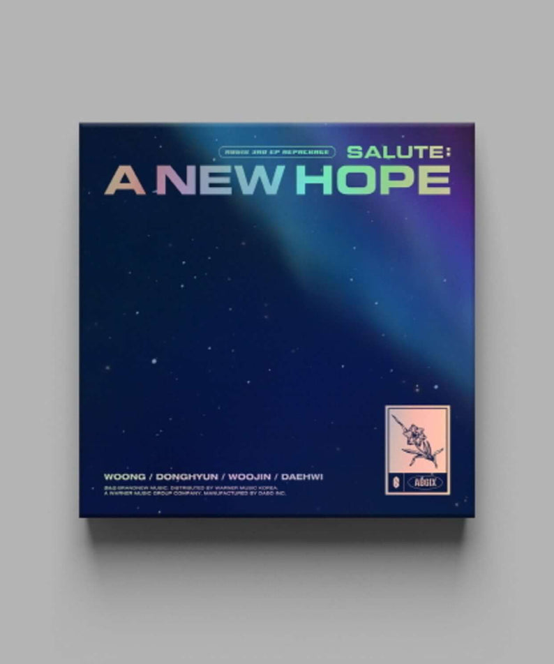 AB6IX - 3RD EP REPACKAGE [SALUTE : A NEW HOPE] NEW Ver. Album Kpop, coffret sur fond gris, visuel cosmique
