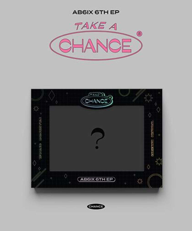 AB6IX - AB6IX 6TH EP [TAKE A CHANCE] (CHANCE Ver.) - Album Kpop, visuel cover sombre AB6IX, logo Chance en rose.