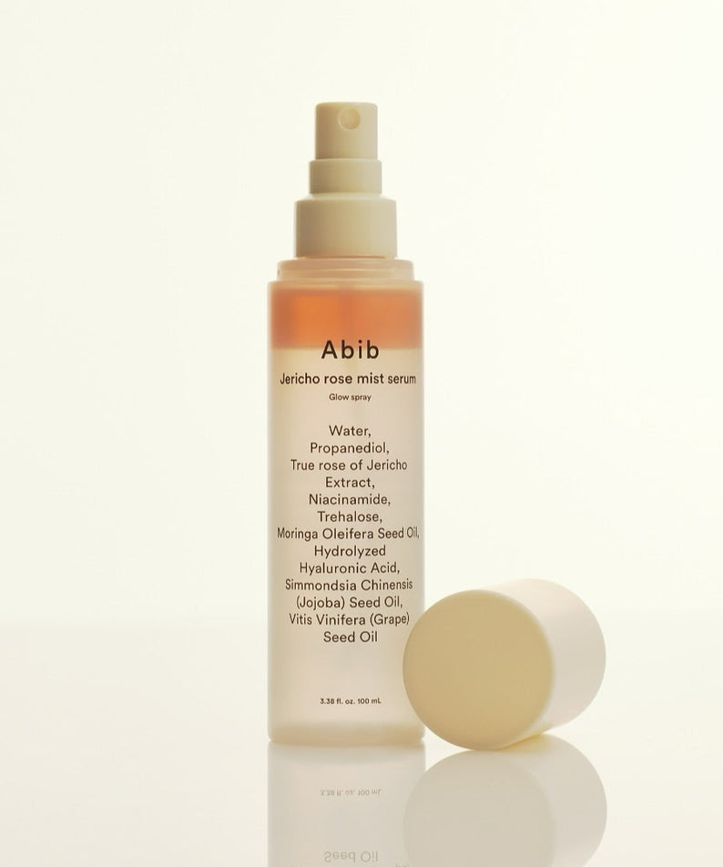 ABIB Jericho Rose Mist Serum Glow Spray 100ml de ABIB, flacon spray posé sur fond clair, ambiance beauté cosmétique