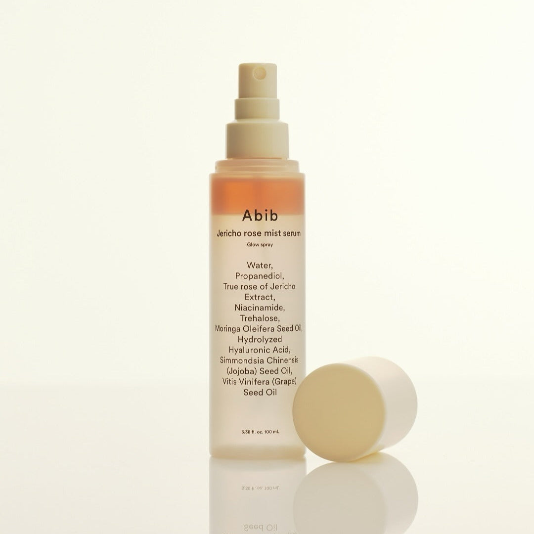 ABIB Jericho Rose Mist Serum Glow Spray 100ml de ABIB, flacon spray posé sur fond clair, ambiance beauté cosmétique
