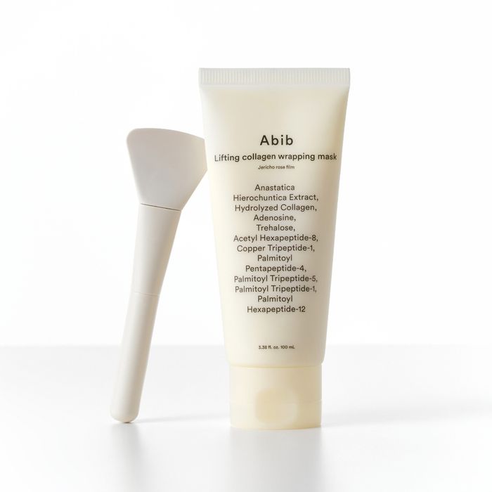 ABIB  Lifting Collagen Wrapping Mask Resurrection Film 100ml de la marque Abib, tube crème sur fond blanc.