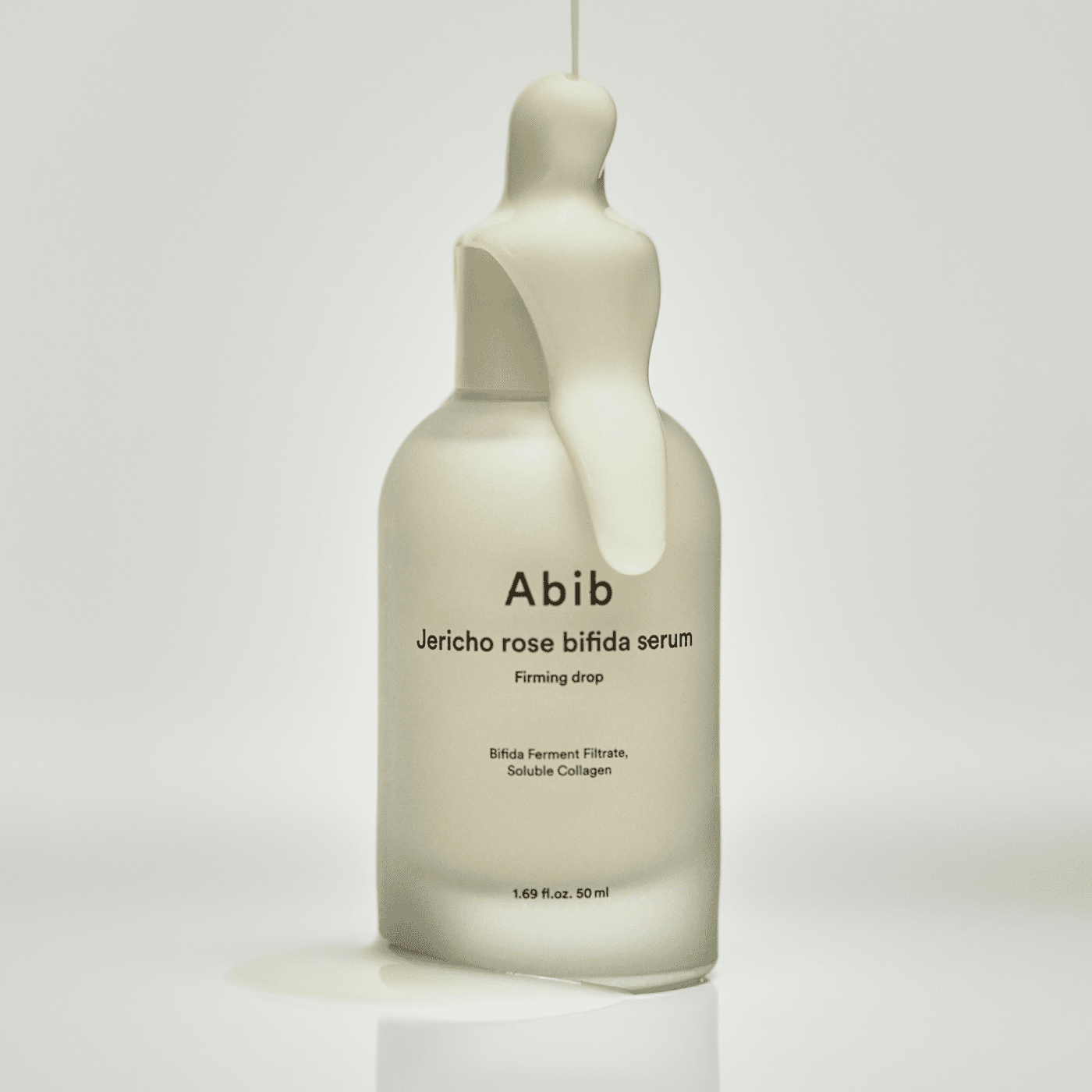 ABIB Resurrection Bifida Serum Firming Drops 50ml, flacon sur fond clair, marque Abib, style photo produit en studio.