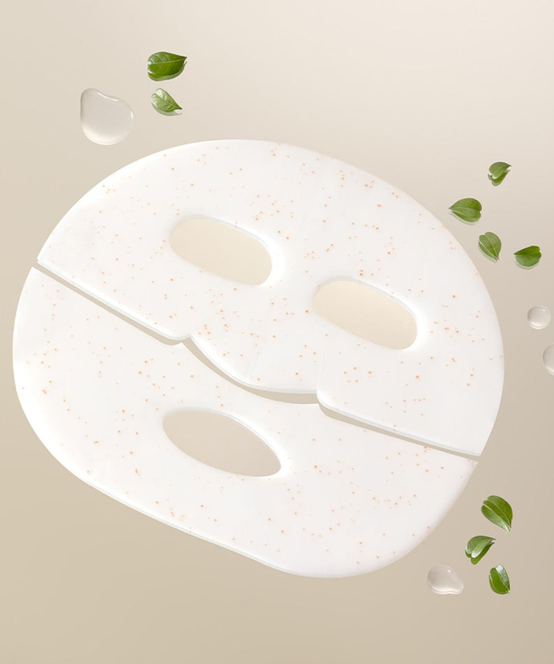 ACWELL Licorice pH Balancing Real Toning Capsual Mask Sheets 4ea : masque en feuille tonifiant à la réglisse, pack sur fond beige.
