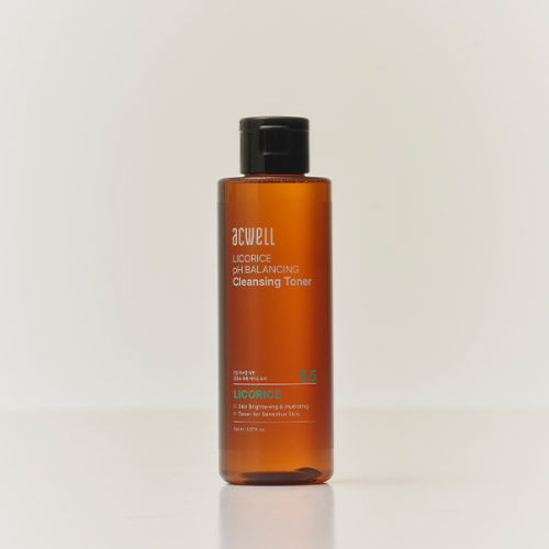 ACWELL Licorice pH Balncing Cleansing Toner 150ml de la marque ACWELL, flacon brun sur fond clair.