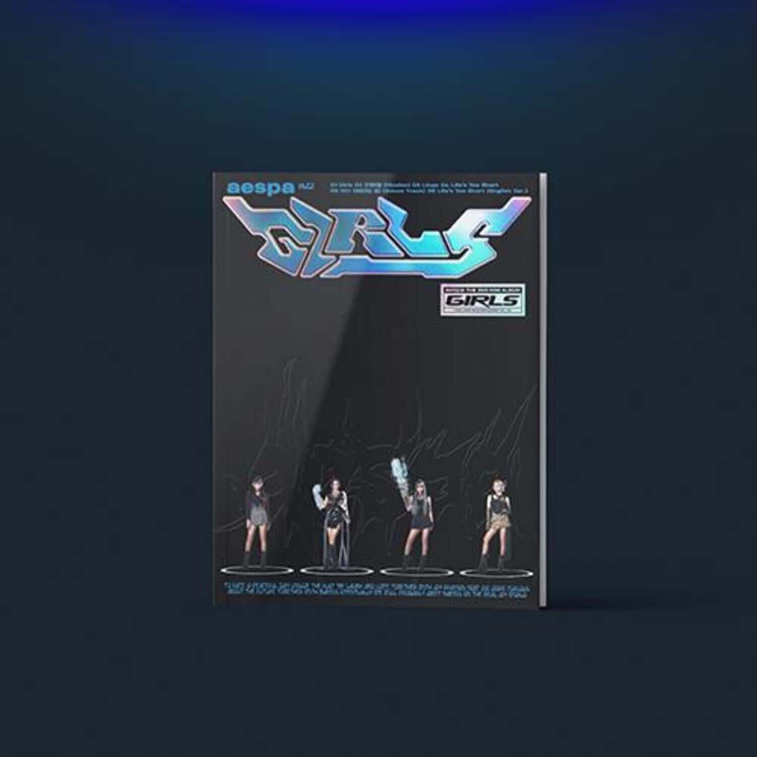 AESPA - 2nd Mini Album [Girls] (KWANGYA Ver.) - Album Kpop : pochette visible, artistes sur fond bleu, marque AESPA
