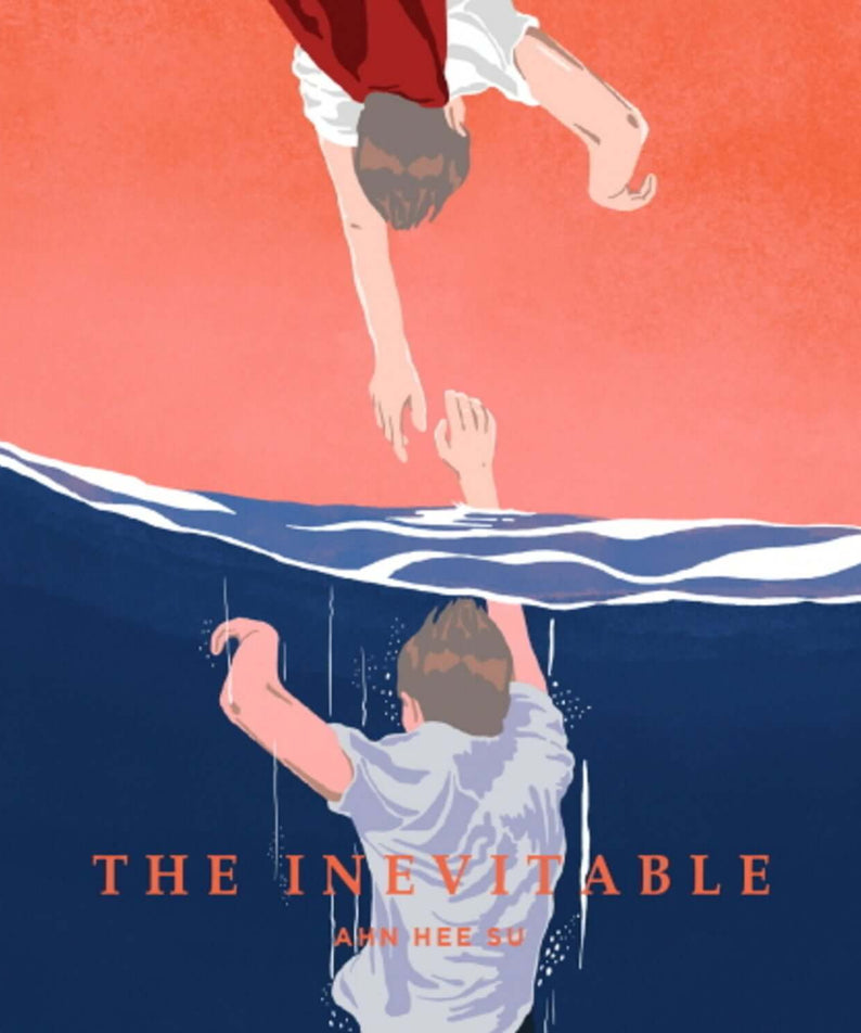 AHN HEESU - Album Kpop : cover avec danseurs suspendus au-dessus d’une piscine, style Kpop, visuel orange/bleu.