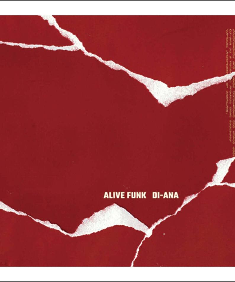 ALIVE FUNK - 1st Album [Di-ana] - Album Kpop, pochette rouge fracturée, texte “ALIVE FUNK DI-ANA” au centre