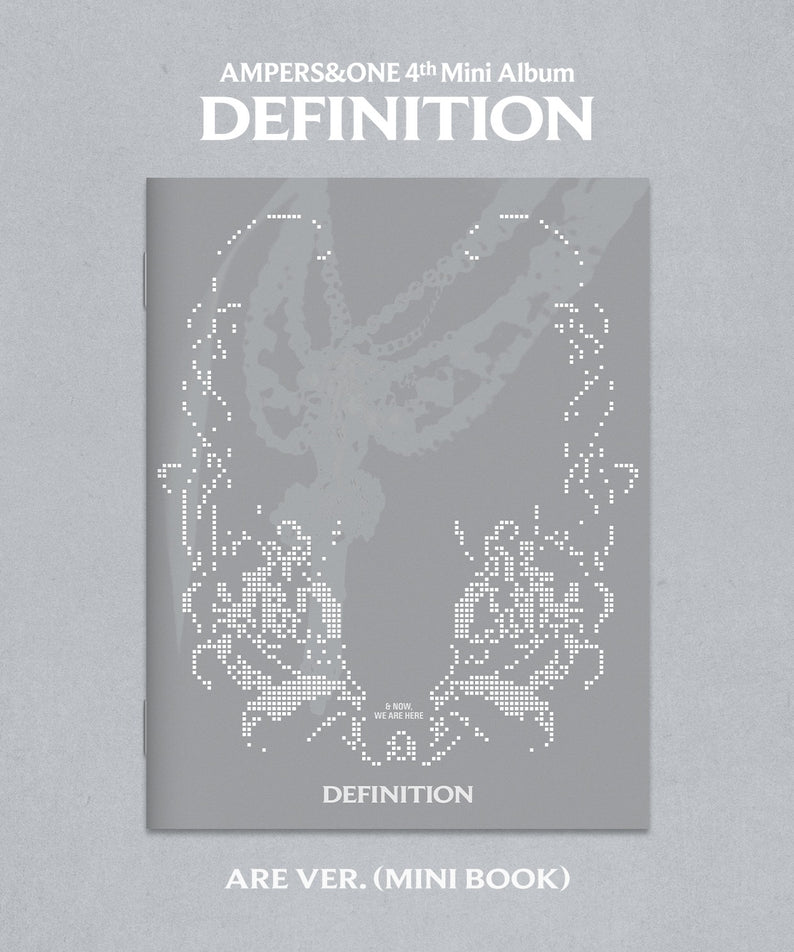 AMPERS&ONE - 4th Album [DEFINITION] ARE Ver.(CD) - Album Kpop : couverture mini book « DEFINITION » grise, visuel graph.