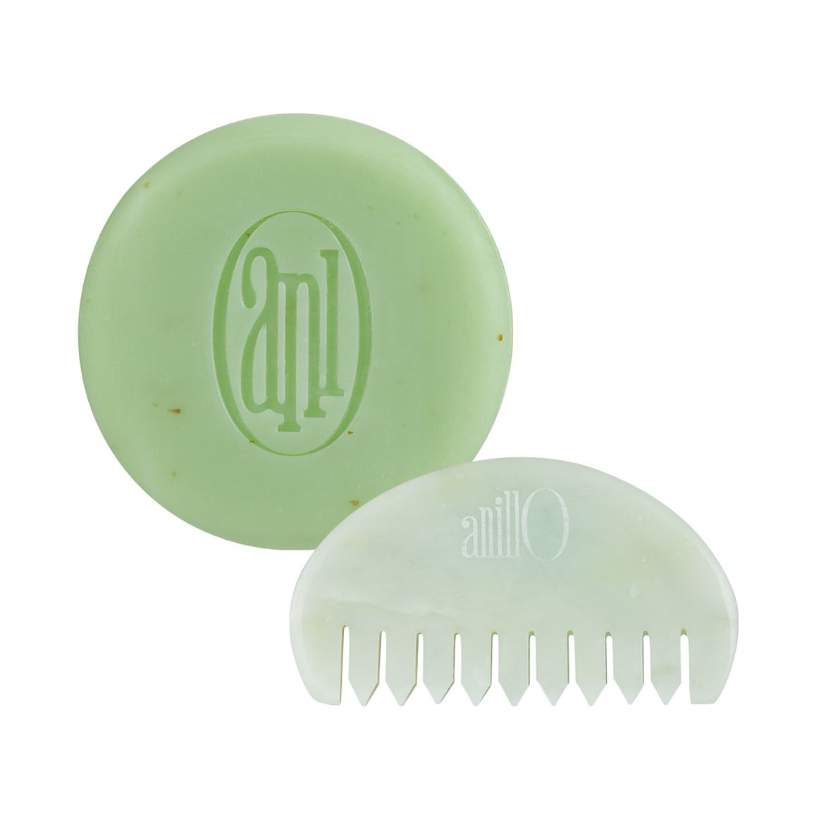ANILLO Special Scalp Care Set (Shampoo Bar & Jade GuaSha Comb)