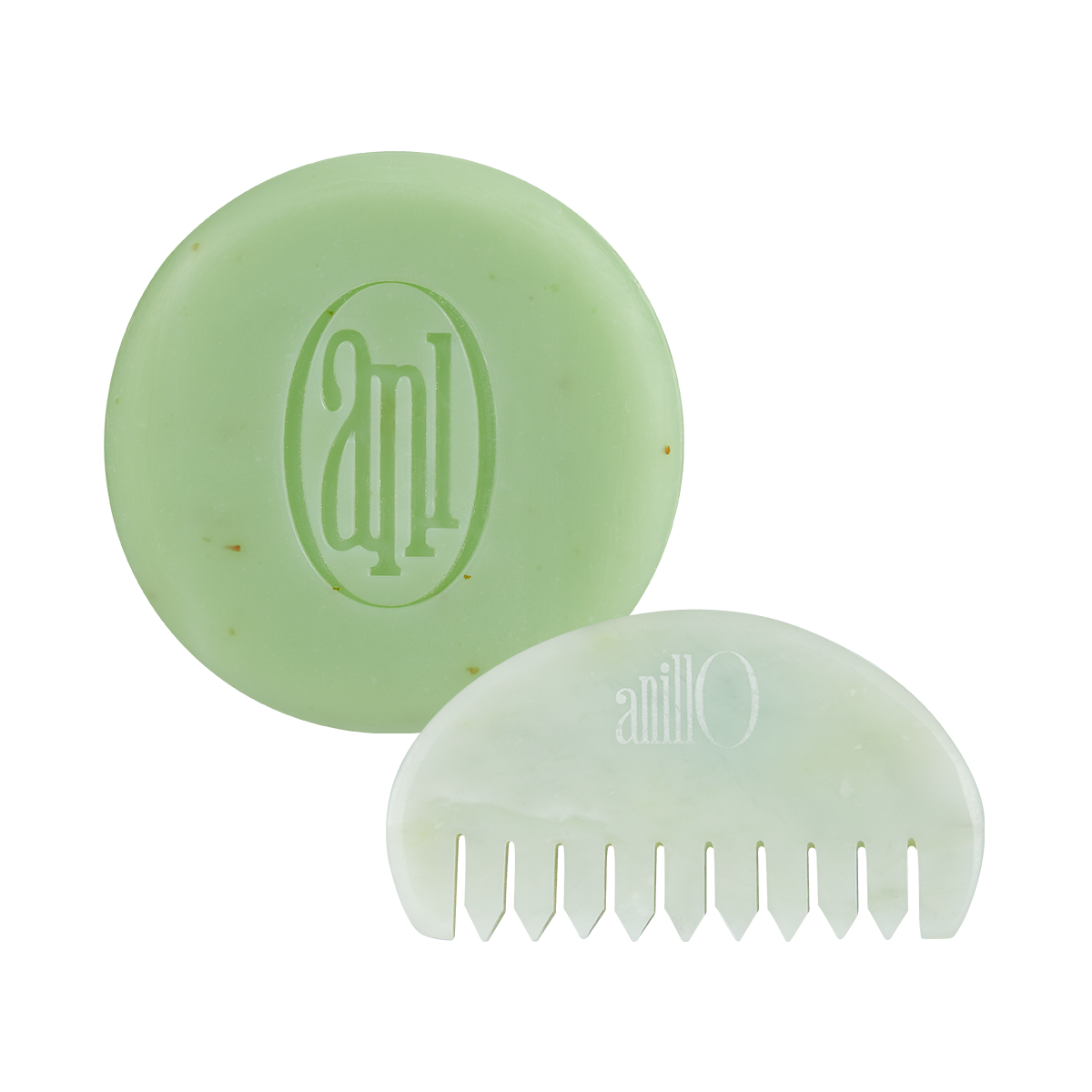 ANILLO Special Scalp Care Set (Shampoo Bar & Jade GuaSha Comb)