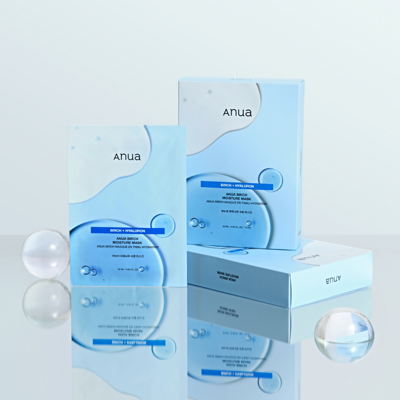 ANUA Birch + Hyaluron Moisture Mask disponible sur Ma petite Coree, ton Eshop 100% K-beauty en direct de Seoul