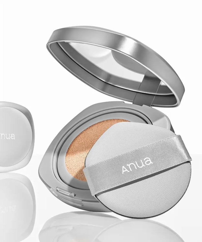 ANUA Gyul Cushion SPF50+PA+++ de la marque Anua, coussin maquillage ouvert sur fond blanc, vue produit