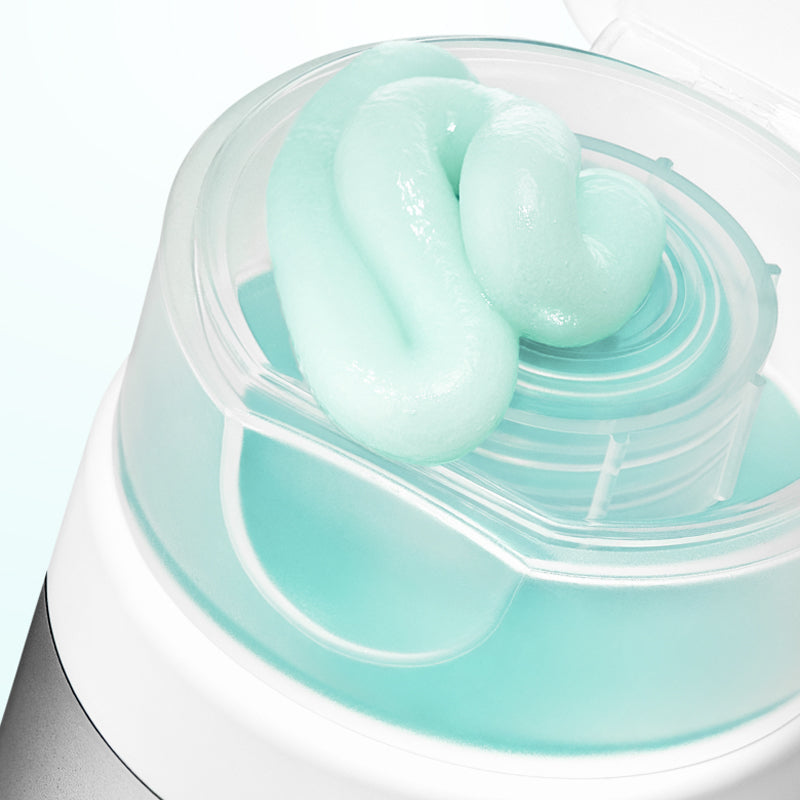ANUA PDRN Hyaluronic Acid Moisture Cleansing Foam 150ml, crème mousseuse turquoise, gros plan sur le produit ANUA