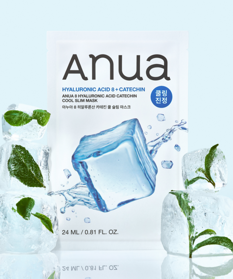 ANUA 8 Hyaluronic Acid Catechin Cool Slim Mask 1 Shets
