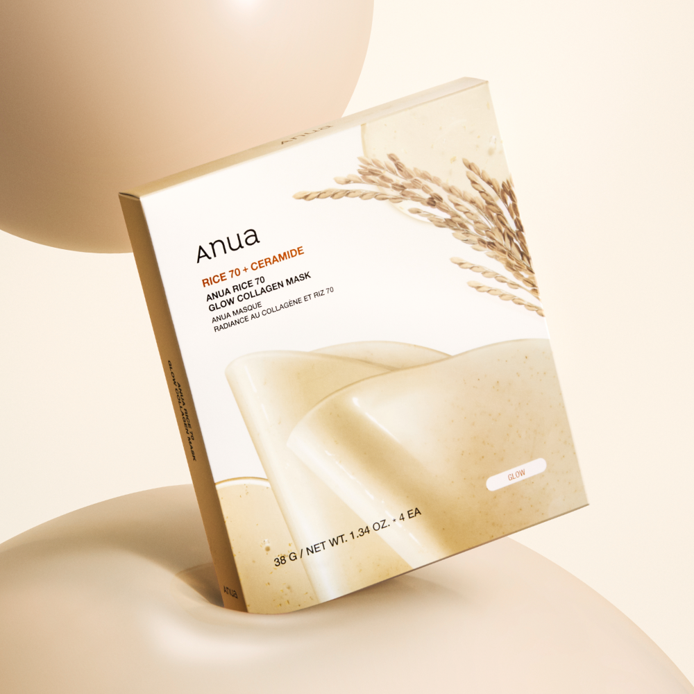 ANUA Rice 70 Glow Collagen Mask (4 sheets)