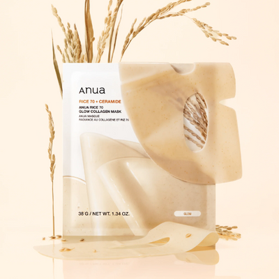 ANUA Rice 70 Glow Collagen Mask (4 sheets)
