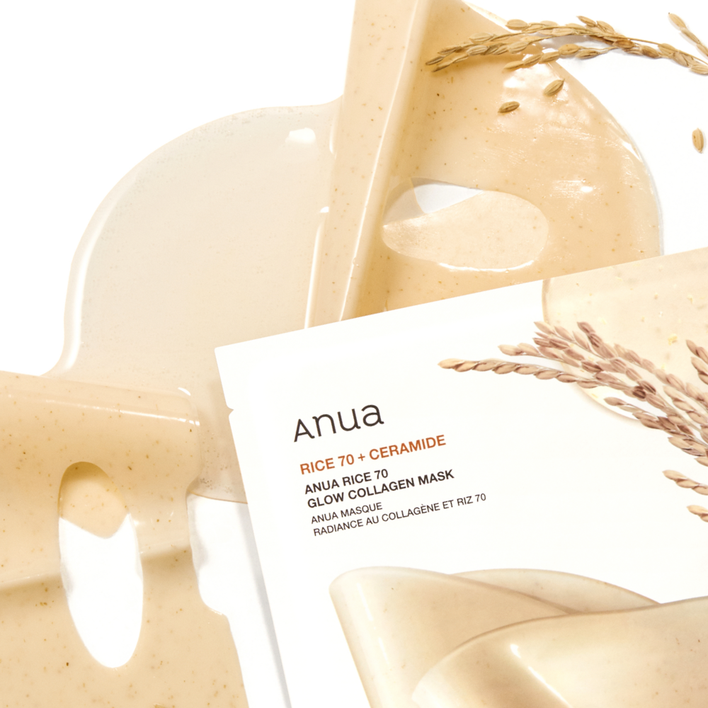 ANUA Rice 70 Glow Collagen Mask (4 sheets)