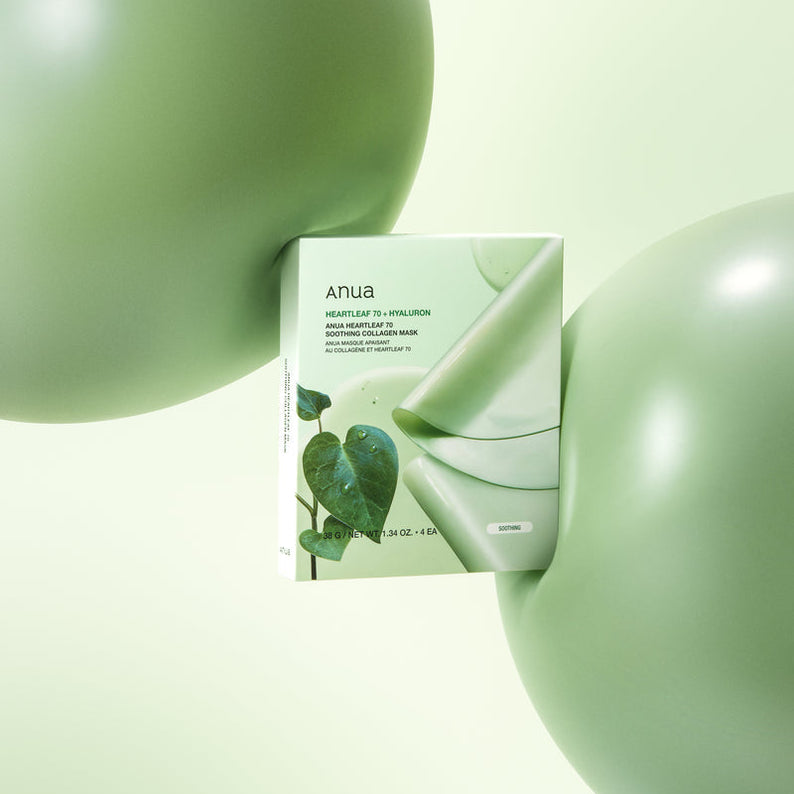 ANUA Heartleaf 70 Soothing Collagen Mask 4pcs