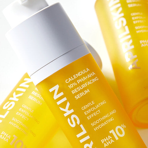 APRIL SKIN Calendula 10% PHA+AHA Resurfacing Serum disponible sur Ma petite Coree, ton Eshop 100% K-beauty en direct de Seoul