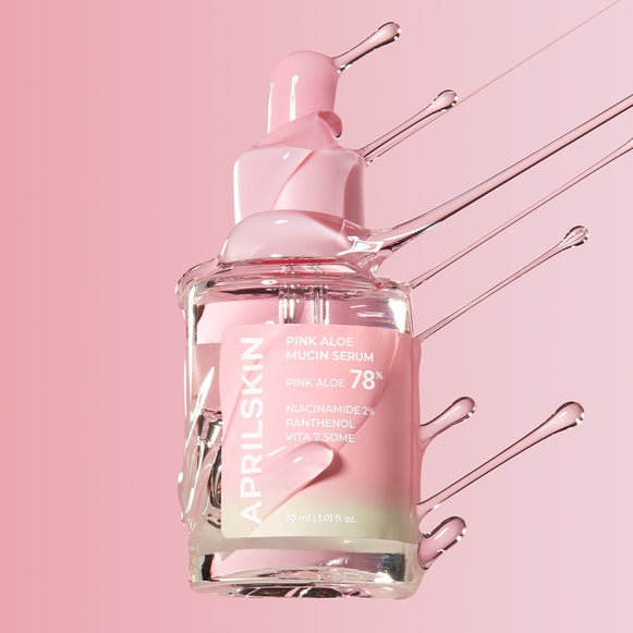 APRIL SKIN Pink Aloe Mucin Serum disponible sur Ma petite Coree, ton Eshop 100% K-beauty en direct de Seoul