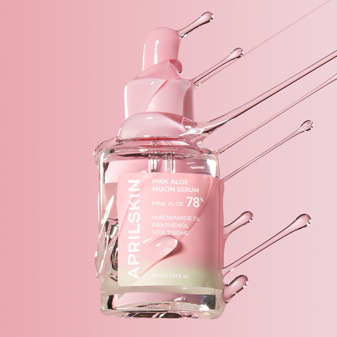 APRIL SKIN Pink Aloe Mucin Serum disponible sur Ma petite Coree, ton Eshop 100% K-beauty en direct de Seoul