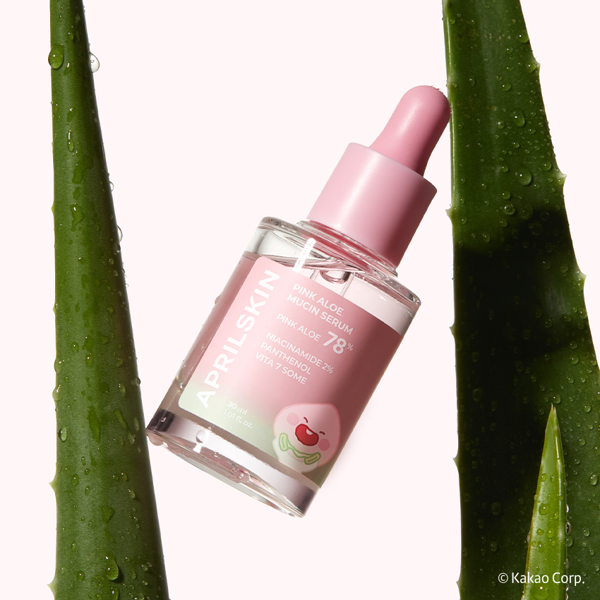 APRIL SKIN Pink Aloe Mucin Serum disponible sur Ma petite Coree, ton Eshop 100% K-beauty en direct de Seoul