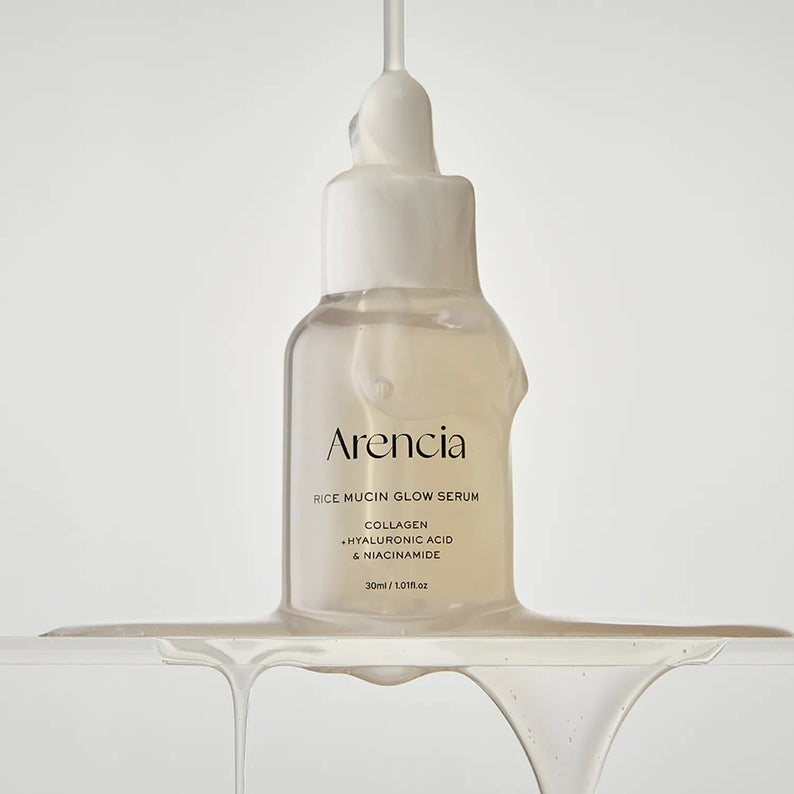 ARENCIA Rice Mucin Glow Serum 30ml disponible sur Ma petite Coree, ton Eshop 100% K-beauty en direct de Seoul