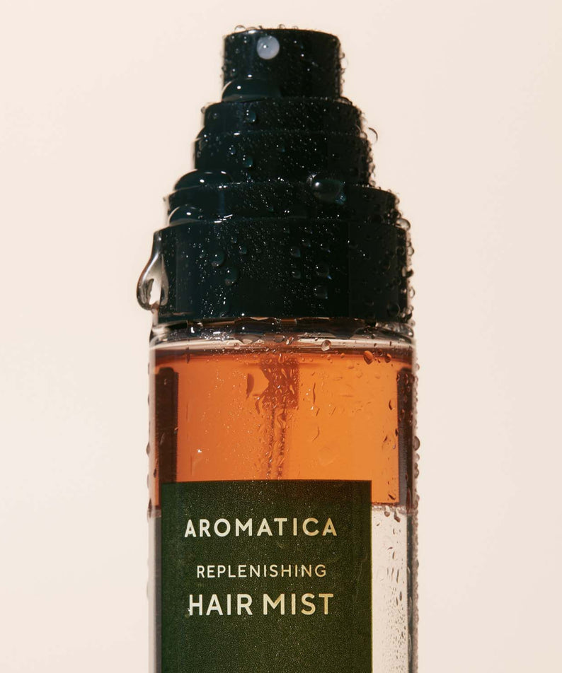 AROMATICA Replenishing Hair Mist Jasmine & Vetiver 100ml, brume capillaire hydratante en bouteille de 100ml