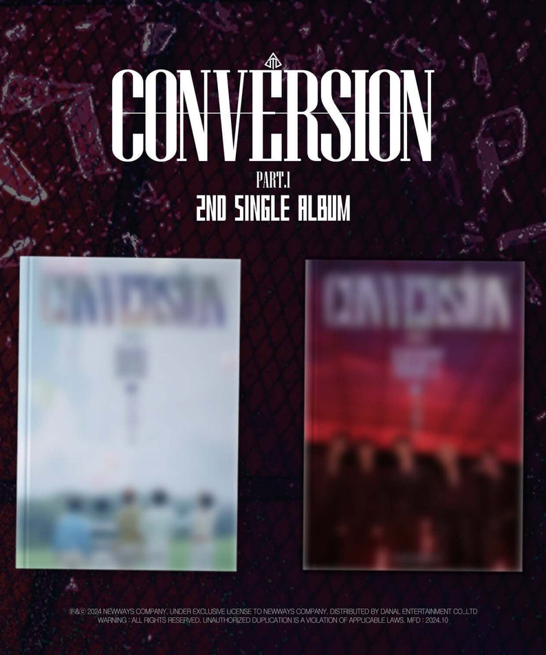 ASC2NT - 2nd Single Album [Conversion Part.1] (Random 1 of 2) - Album Kpop, visuel concept “CONVERSION” sur fond sombre