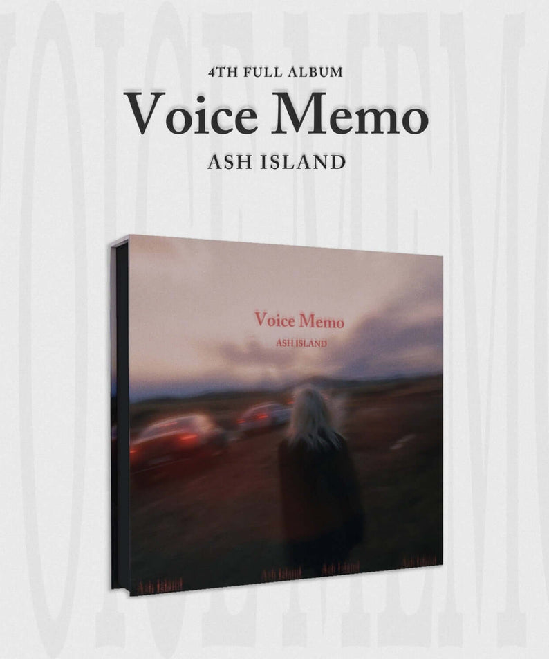 ASH ISLAND - 4th Album [Voice Memo] - Album Kpop, pochette “Voice Memo” sur fond blanc, visuel minimaliste.
