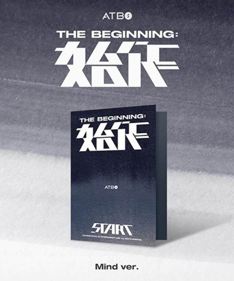 ATBO - 2ND [The Beginning : 始作] (Mind ver.) - Album Kpop : pochette noire et blanche, branding ATBO, image studio