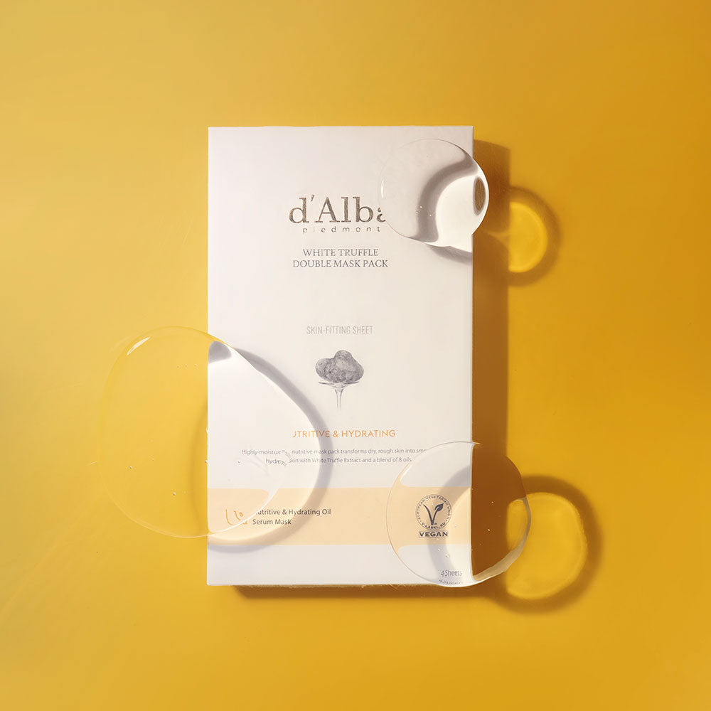 D'ALBA White Truffle Double Mask Pack [Nutritive/ Hydrating] (4 Sheets)