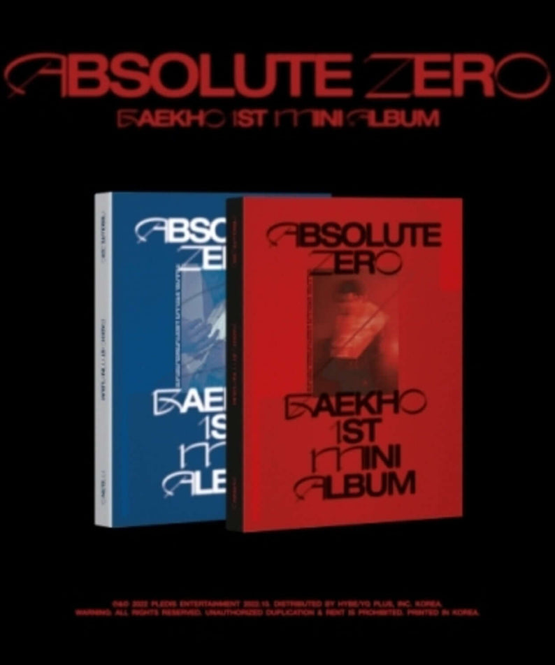 BAEKHO - BAEKHO 1st Mini Album [Absolute Zero] (Random 1 of 2) - Album Kpop : boîtiers bleu et rouge Absolute Zero