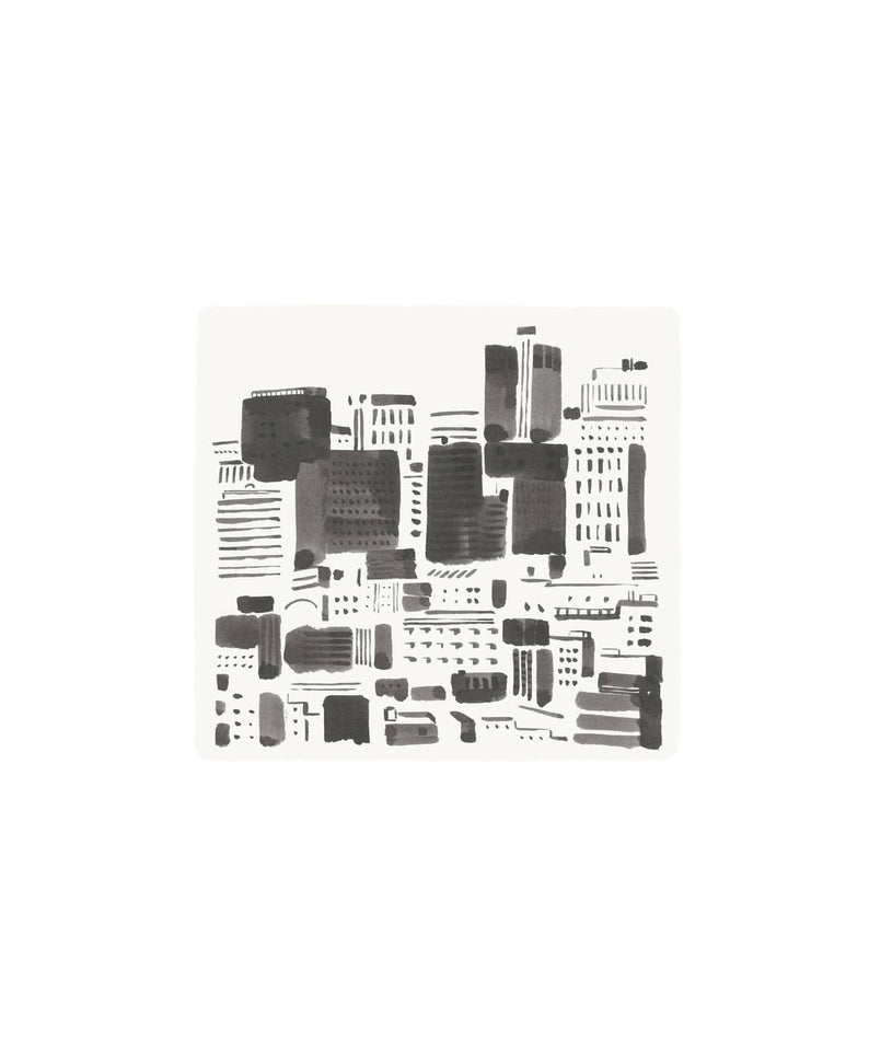 BAND NASAN - Album Kpop, couverture minimaliste noir et blanc avec skyline, visuel urbain moderne du groupe BAND NASAN