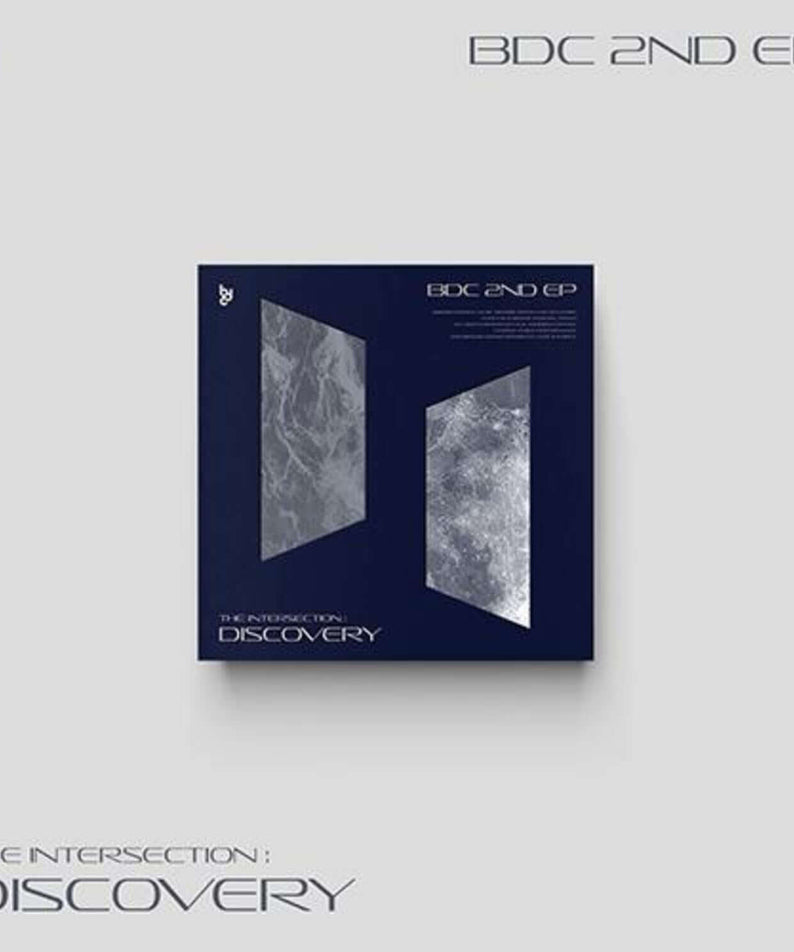 BDC - 2ND EP [THE INTERSECTION : DISCOVERY] (REALITY ver.) - Album Kpop BDC, pochette bleue sur fond clair.