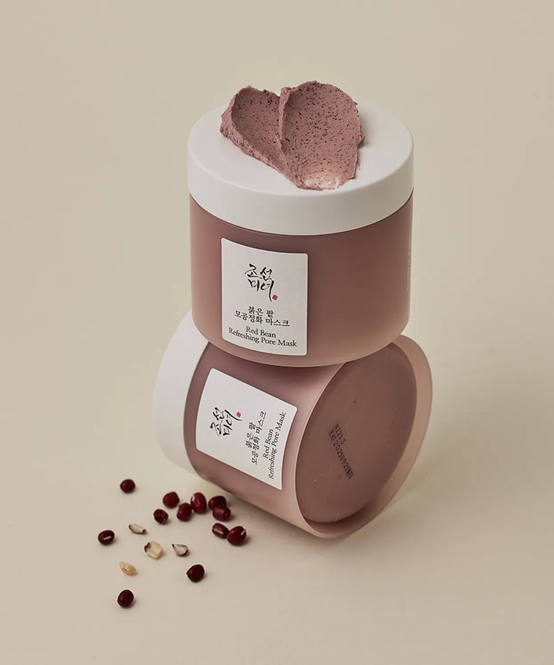 BEAUTY OF JOSEON Red Bean Refreshing Pore Mask 140ml, masque coréen à la gelée de haricot rouge, produit sur fond clair