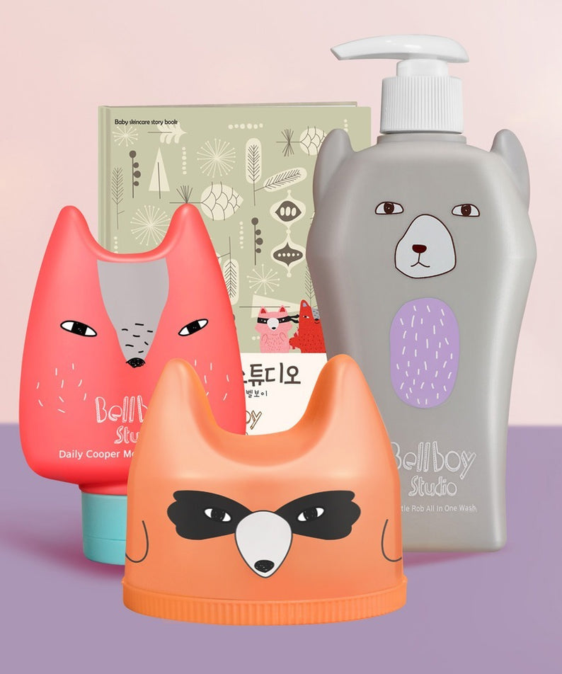 BELLBOY STUDIO Gentle Rob All-in-One Wash 400ml avec emballage créatif, idéal pour un soin complet en douceur.