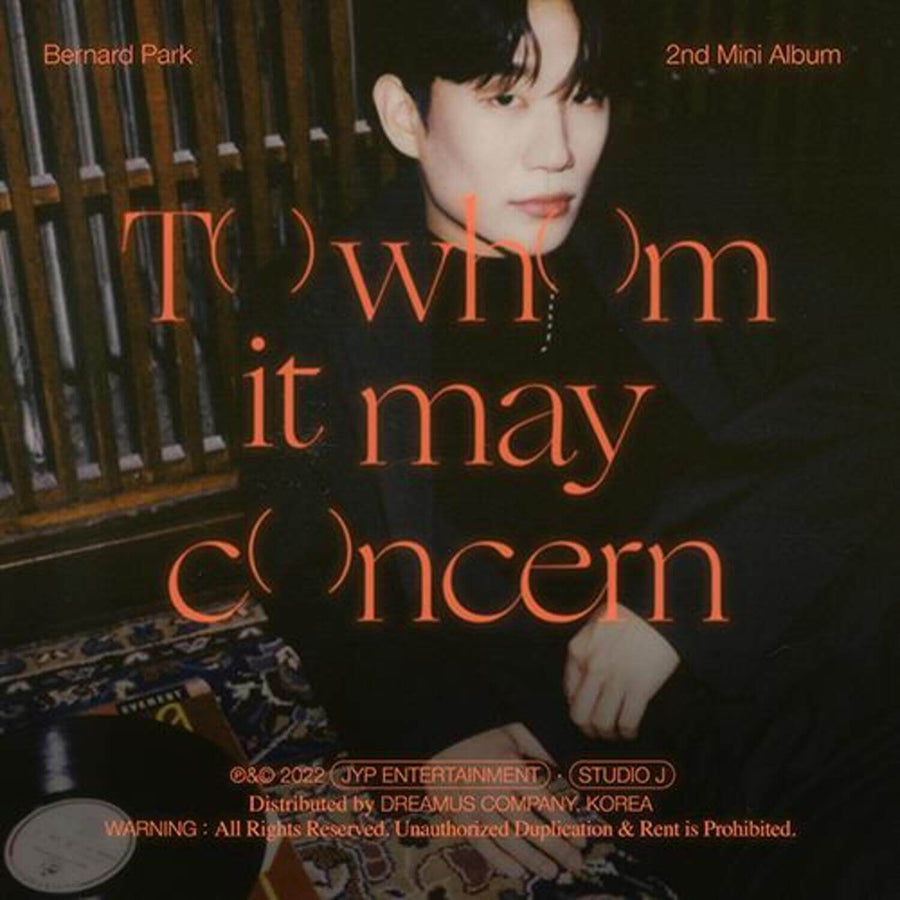 BERNARD PARK - [To whom it may concern] (2nd Album) - Album Kpop