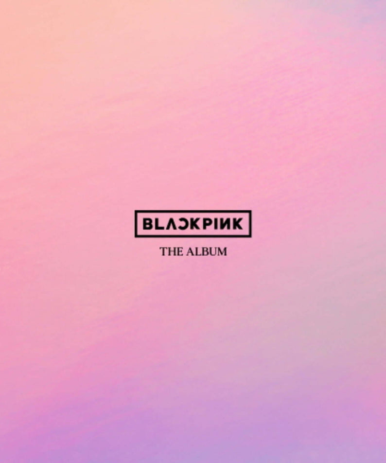 BLACKPINK - 1st FULL ALBUM [THE ALBUM] VER.4 - Album Kpop, visuel rose avec logo BLACKPINK et THE ALBUM au centre.