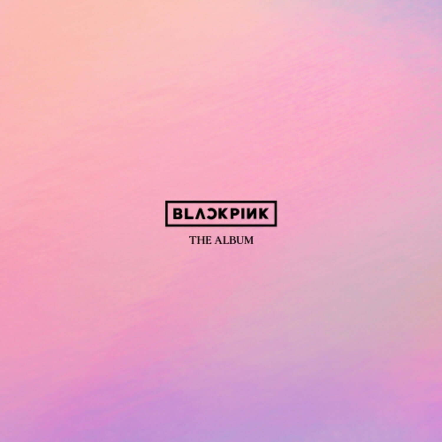 BLACKPINK - 1st FULL ALBUM [THE ALBUM] VER.4 - Album Kpop, visuel rose avec logo BLACKPINK et THE ALBUM au centre.