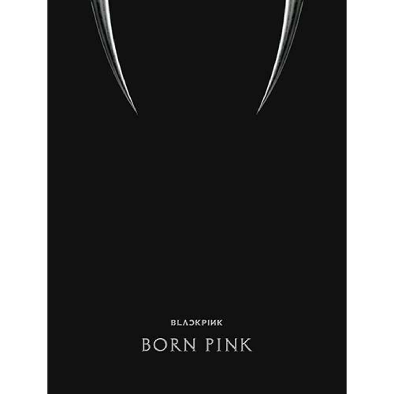 BLACKPINK - 2nd ALBUM [BORN PINK] (BOX SET ver.)(BLACK ver.) - Album Kpop, pochette noire avec logo et titrage.