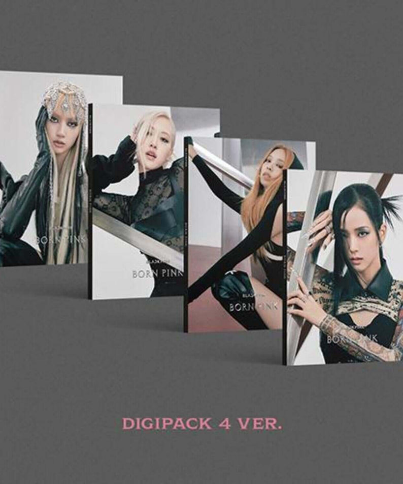 BLACKPINK - 2nd ALBUM [BORN PINK] (DIGIPACK ver.) (Set of 4) - Album Kpop, coffret photos, 4 digipacks.