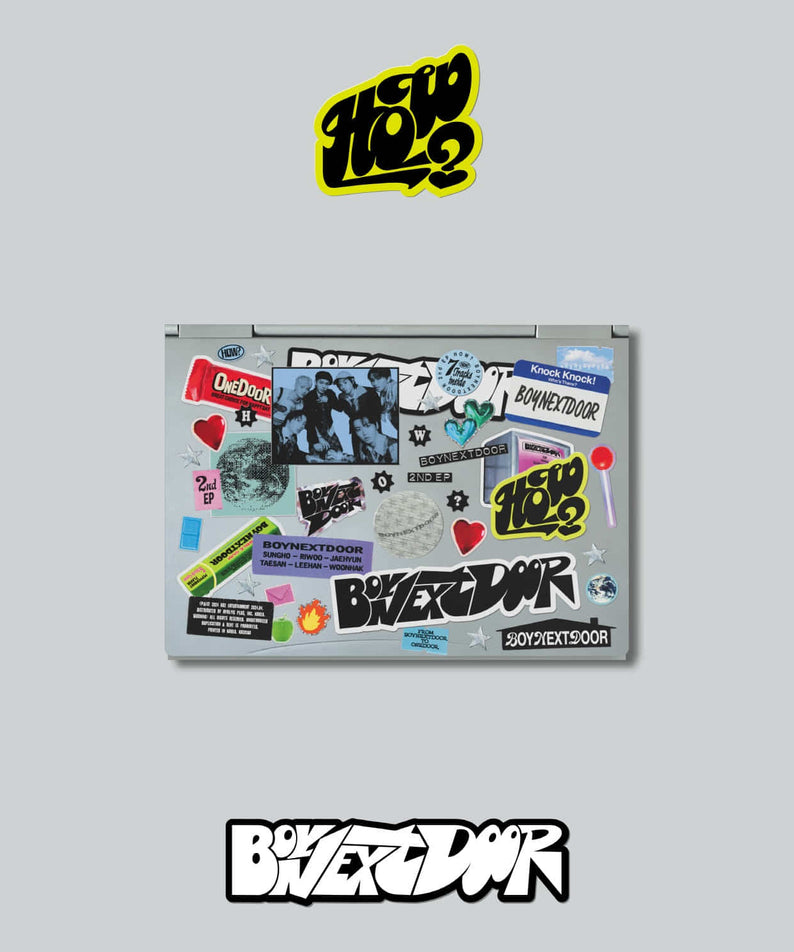 BOYNEXTDOOR - 2nd EP [HOW?] (Sticker ver.) (Random 1 of 6) - Album Kpop, visuel pochette, stickers & logo BOYNEXTDOOR