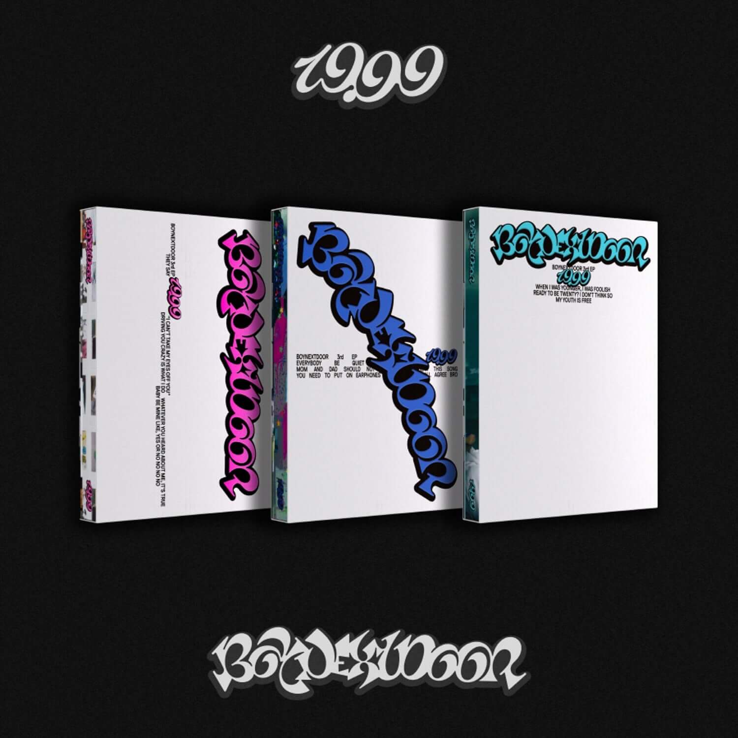 BOYNEXTDOOR - 3rd EP [19.99] (Random) - Album Kpop, pochettes sur fond noir : design coloré avec marque visible.