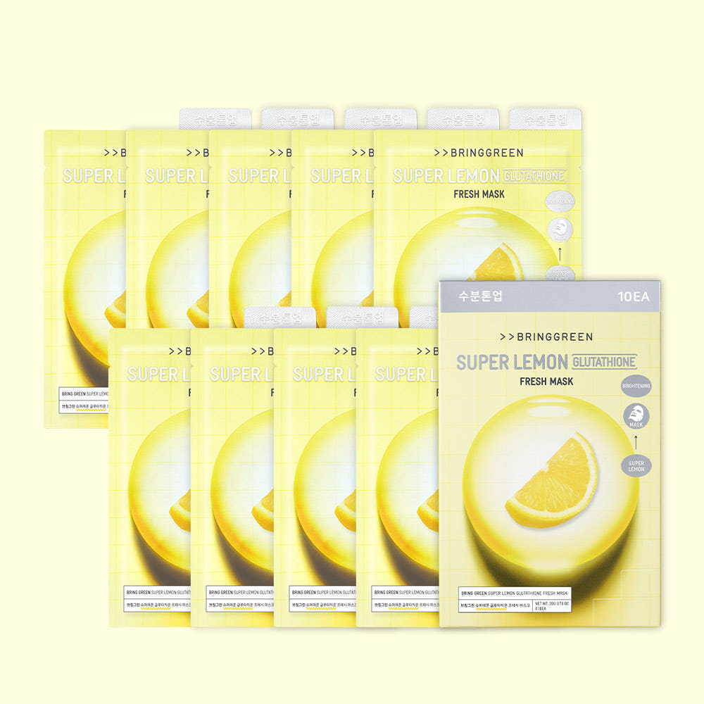 BRINGGREEN Fresh Mask Super Lemon Glutathione 20g 10 Sheets
